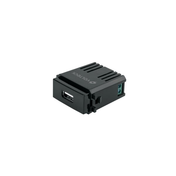 Módulo USB línea Italiana color negro Volteck 47603