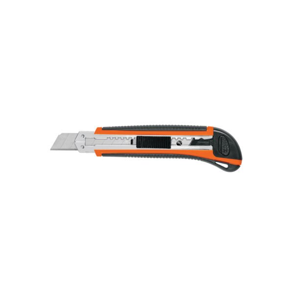 Cutter 18 mm profesional con alma metálica y grip Truper 16977