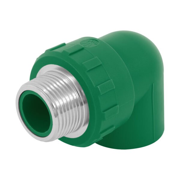 Codo 90° PPR  1 rosca macho con inserto metálico Foset 49857
