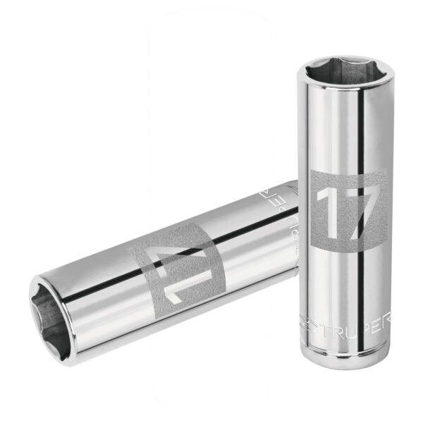 Dado largo de 17 mm 6 puntas cuadro 1/2 Truper 13357