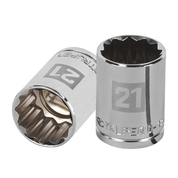 Dado de 21 mm 12 puntas cuadro 1/2 Truper 13535