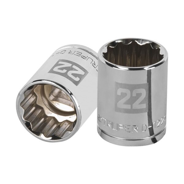 Dado de 22 mm 12 puntas cuadro 1/2 Truper 13536