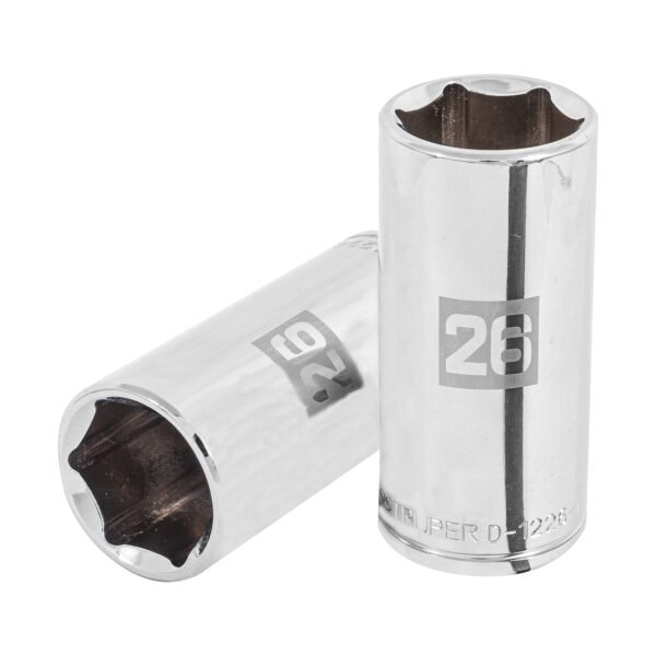 Dado largo de 26 mm 6 puntas cuadro 1/2 Truper 101014