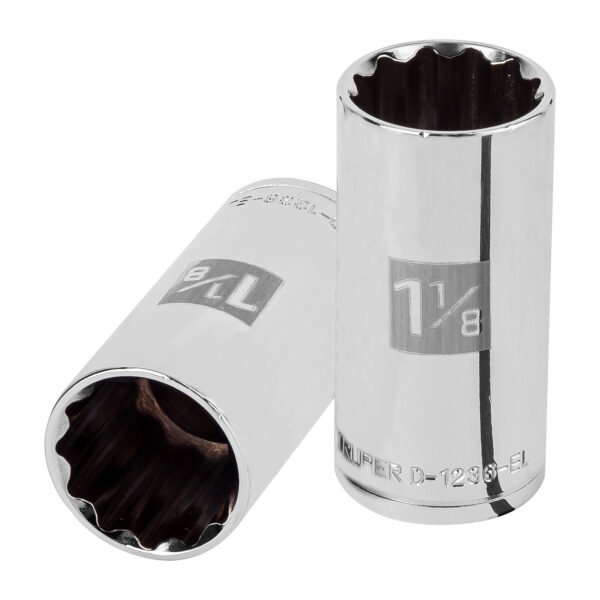 Dado largo de 1-1/8 12 puntas cuadro 1/2 Truper 13372