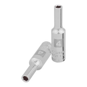 Dado largo de 4 mm 6 puntas cuadro 1/4 Truper 100968