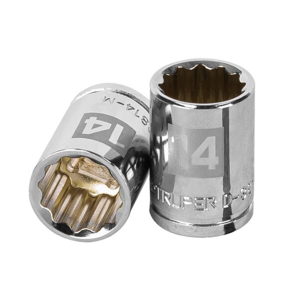Dado de 14 mm 12 puntas cuadro 3/8 Truper 13634