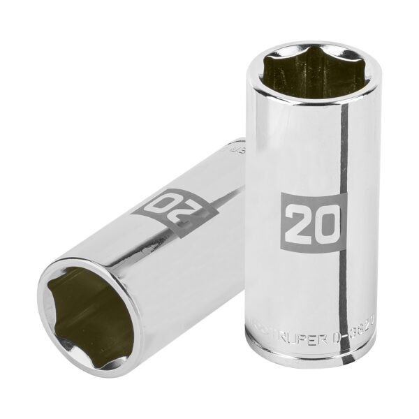 Dado largo de 20 mm 6 puntas cuadro 3/8 Truper 100995