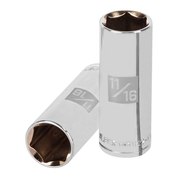 Dado largo de 11/16 6 puntas cuadro 3/8 Truper 13717