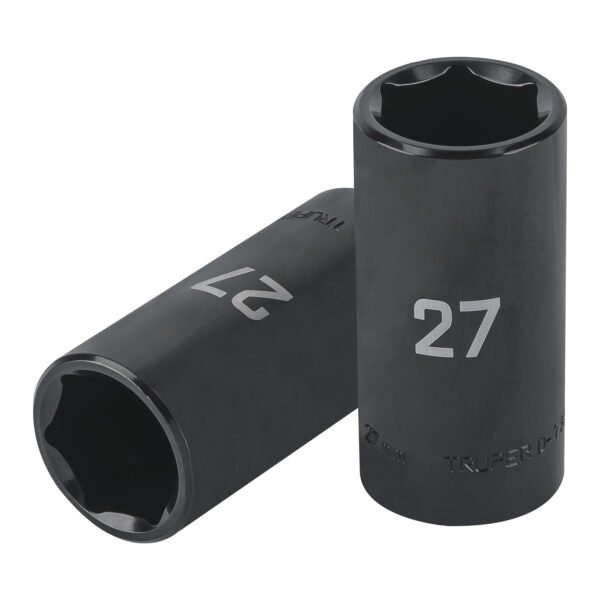 Dado largo impacto de 27 mm 6 puntas cuadro 1/2 Truper 100926
