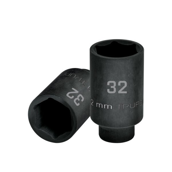 Dado largo impacto de 32 mm 6 puntas cuadro 1/2 Truper 103192