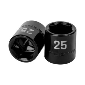 Dado de impacto de 25 mm 6 puntas cuadro 1/2 Truper 100898