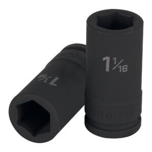 Dado largo de impacto de 1-1/16 6 puntas cuadro 3/4 12435