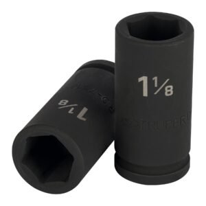 Dado largo de impacto de 1-1/8 6 puntas cuadro 3/4 12436