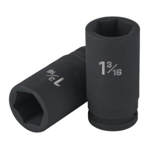 Dado largo de impacto de 1-3/16 6 puntas cuadro 3/4 100947