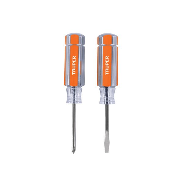 Dúo de mini desarmadores mango de acetato Truper 14199