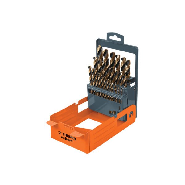 Juego de 29 brocas HSS para metal en estuche Truper Expert 50004