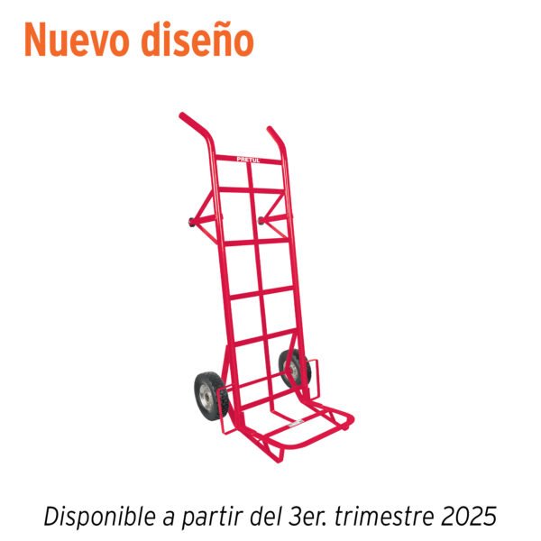 Diablo de carga de 450 kg ruedas sólidas doble balero 44479