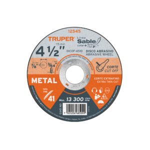 DICOF-4510.jpg Disco Tipo 41 de 4-1/2 x 1 mm corte fino de metal Sable 12545