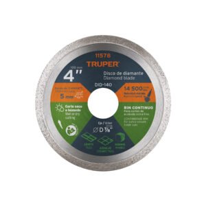 Disco de diamante de 4 x 1.6 mm rin continuo TRUPER 11578
