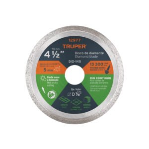 Disco de diamante de 4-1/2 x 1.6 mm rin continuo TRUPER 12977