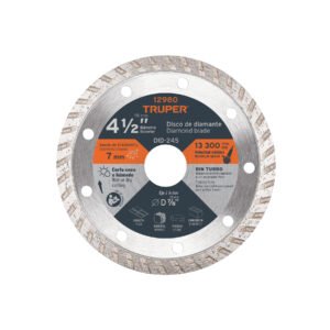 Disco de diamante de 4-1/2 x 2.2 mm rin turbo TRUPER 12980
