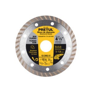 Disco de diamante de 4-1/2 x 1.2 mm rin turbo PRETUL 27017
