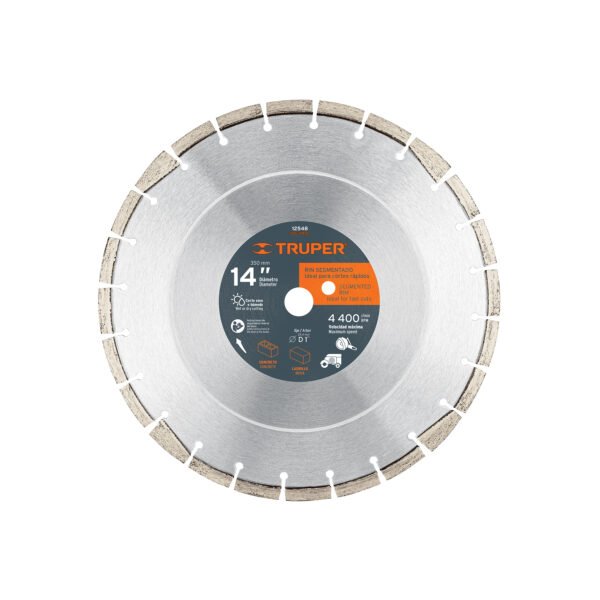 Disco de diamante de 14 x 2.8 mm corte ladrillo y concreto 12548