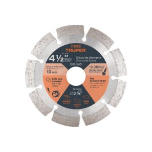 Disco de diamante de 4-1/2 x 2.1 mm rin segmentado TRUPER 11582