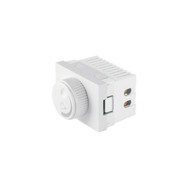 Dimmer giratorio blanco de 1.5 módulos línea Lisboa 47953
