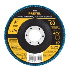 DLP-2717.jpg Disco laminado 4-1/2 grano 60 centro 7/8 fibra PRETUL 22351