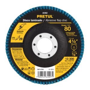 DLP-2718.jpg Disco laminado 4-1/2 grano 80 centro 7/8 fibra PRETUL 22352