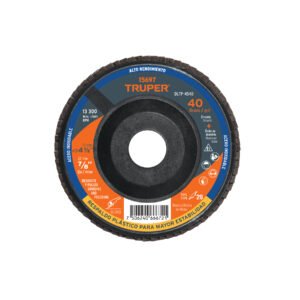 Disco laminado 4-1/2 grano 40 centro 7/8 plástico TRUPER 15697