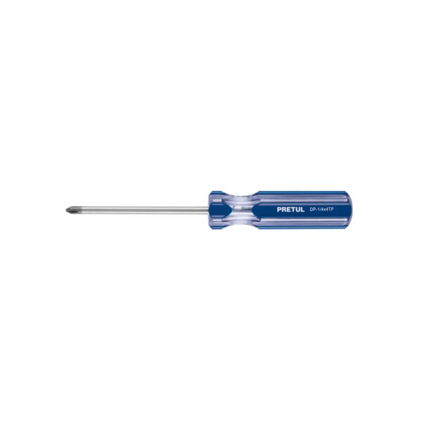 Desarmador de cruz 1/4 x 4 mango de PVC Pretul 21474