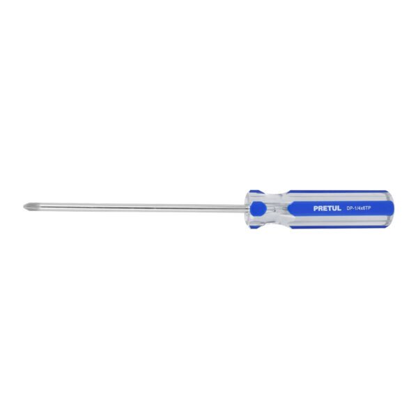 Desarmador de cruz 1/4 x 6 mango de PVC Pretul 21477