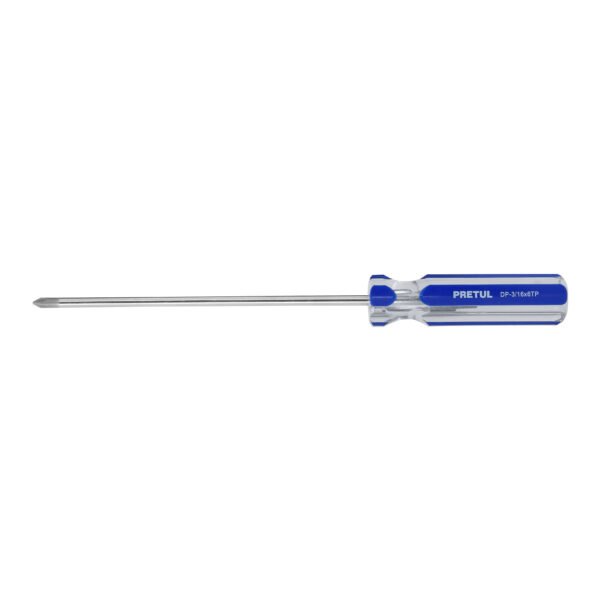 Desarmador de cruz 3/16 x 6 mango de PVC Pretul 21472