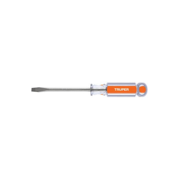 Desarmador plano 1/4 x 4 mango de acetato Truper 13996