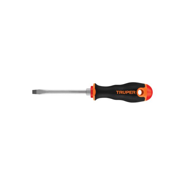 Desarmador plano 1/4 x 4 mango Comfort Grip Truper 13998
