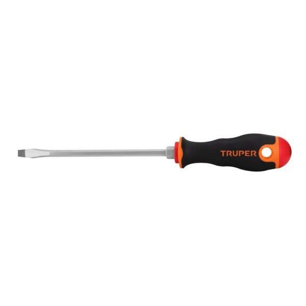 Desarmador plano 1/4 x 6 mango Comfort Grip Truper 14000
