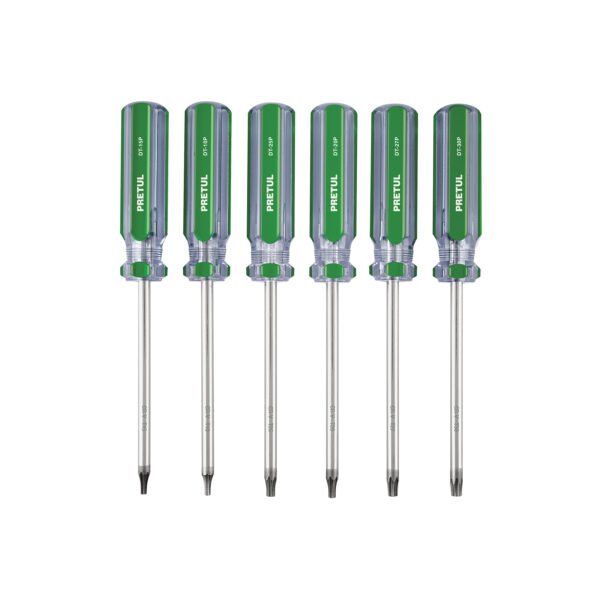 Juego de 6 desarmadores Torx mango de PVC Pretul 27192