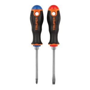 Dúo de desarmadores 1/4 x 4 mango Comfort Grip Truper 19622