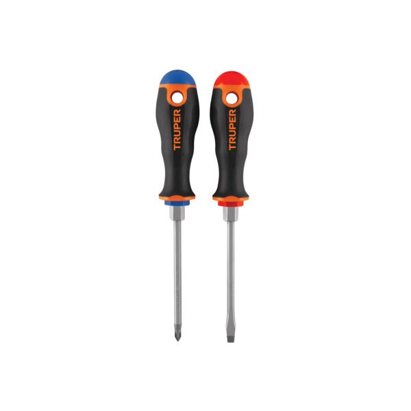 Dúo de desarmadores 3/16 x 4 mango Comfort Grip Truper 19623