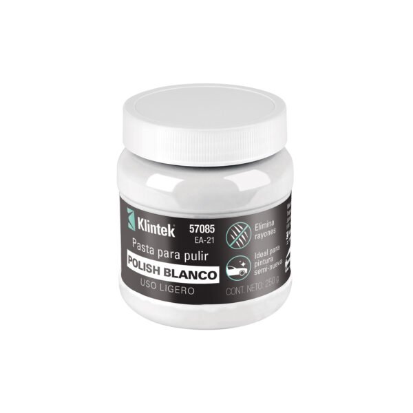 Polish en pasta blanca para auto 250 g uso ligero KLINTEK 57085