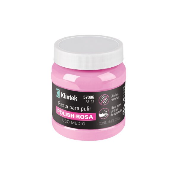 Polish en pasta rosa para auto 250 g uso medio KLINTEK 57086