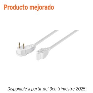 Extensión eléctrica doméstica 4 m clavija plana blanca 48012