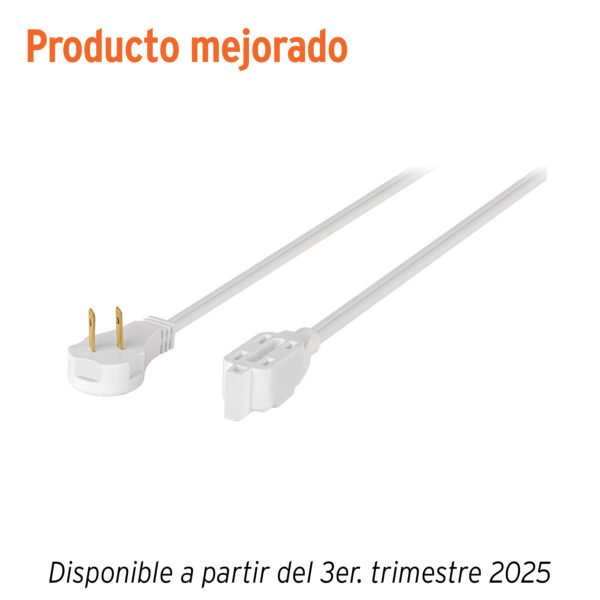 Extensión eléctrica doméstica 5 m clavija plana blanca 48018