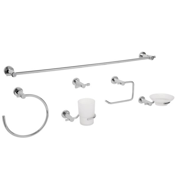Juego de 6 accesorios para baño acabado cromo Foset Element 49681
