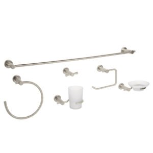 ELA-7000N.jpg Juego de 6 accesorios para baño acabado satín Foset Element 49682