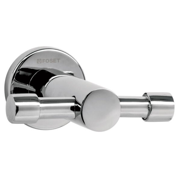 Gancho doble metálico cromo para toallas Foset Element 49667