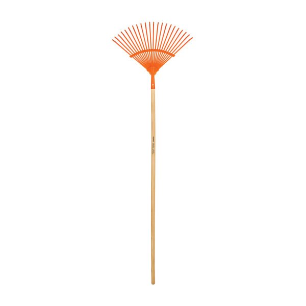 Escoba metálica para jardín curva 22 dientes mango 48 14322