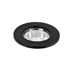 Luminario redondo negro spot fijo lámpara no incluida 46613